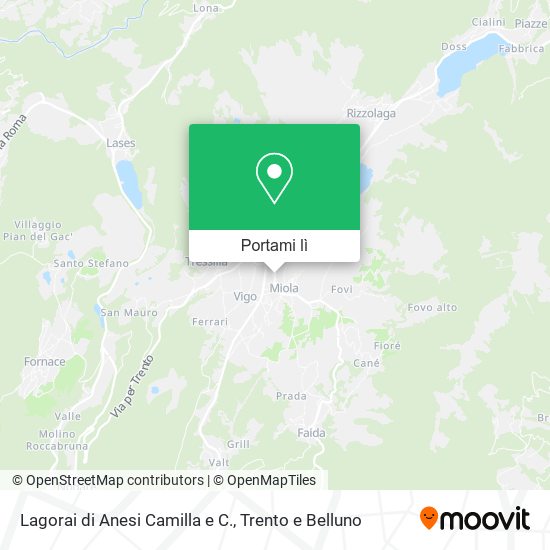 Mappa Lagorai di Anesi Camilla e C.