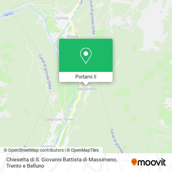 Mappa Chiesetta di S. Giovanni Battista di Massimeno