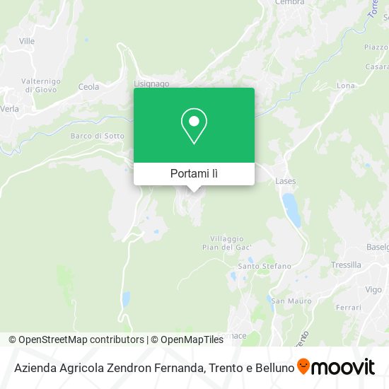 Mappa Azienda Agricola Zendron Fernanda