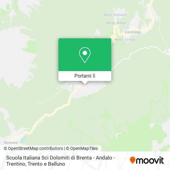 Mappa Scuola Italiana Sci Dolomiti di Brenta - Andalo - Trentino