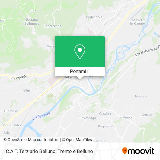 Mappa C.A.T. Terziario Belluno
