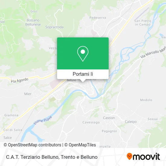 Mappa C.A.T. Terziario Belluno