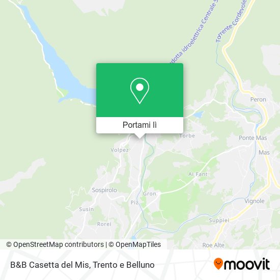 Mappa B&B Casetta del Mis