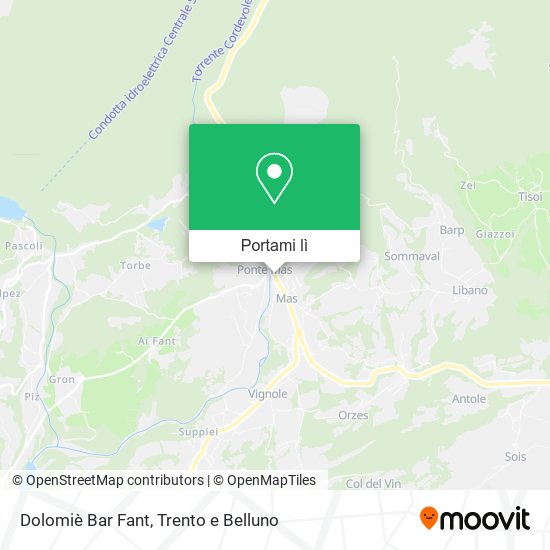 Mappa Dolomiè Bar Fant
