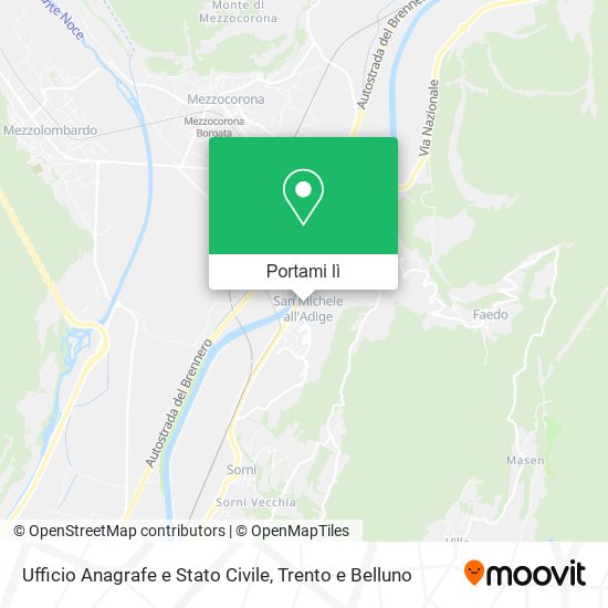 Mappa Ufficio Anagrafe e Stato Civile