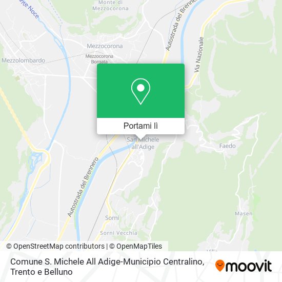 Mappa Comune S. Michele All Adige-Municipio Centralino