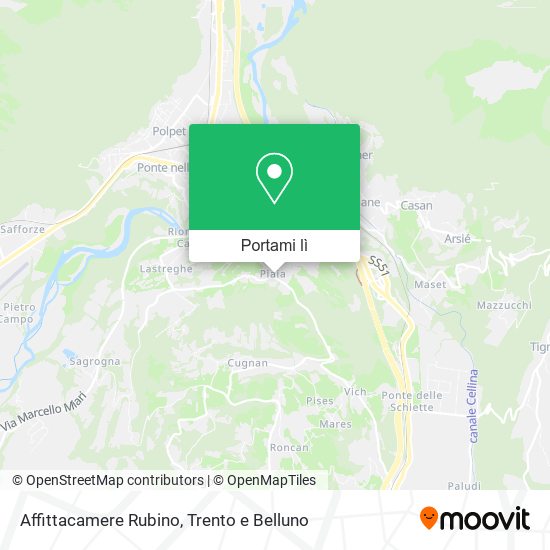 Mappa Affittacamere Rubino