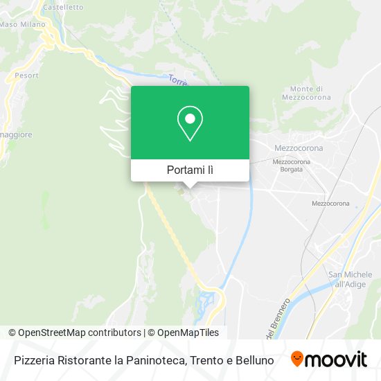 Mappa Pizzeria Ristorante la Paninoteca