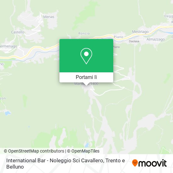 Mappa International Bar - Noleggio Sci Cavallero