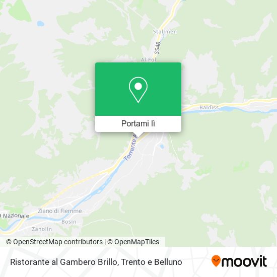 Mappa Ristorante al Gambero Brillo