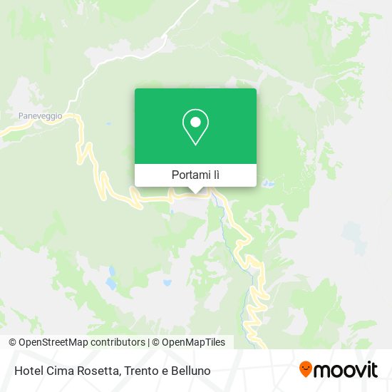 Mappa Hotel Cima Rosetta