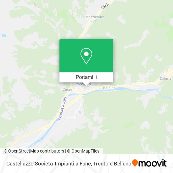 Mappa Castellazzo Societa' Impianti a Fune