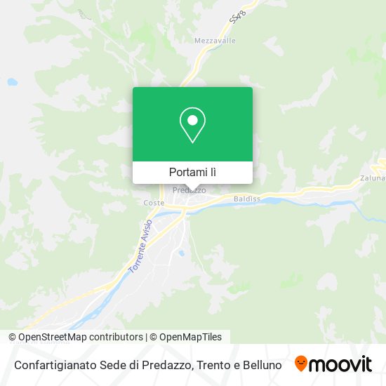 Mappa Confartigianato Sede di Predazzo