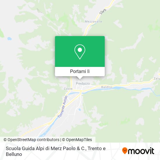 Mappa Scuola Guida Alpi di Merz Paolo & C.