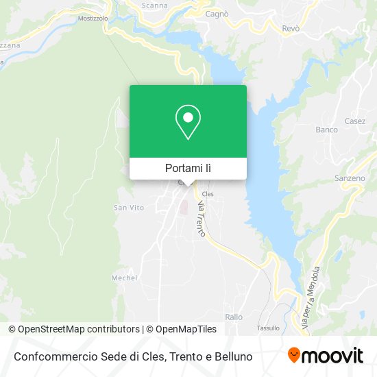 Mappa Confcommercio Sede di Cles