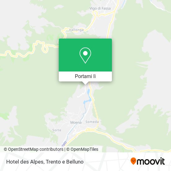 Mappa Hotel des Alpes