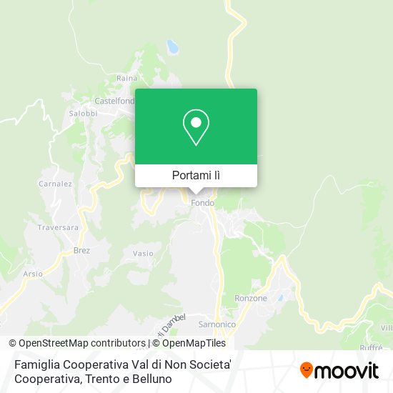 Mappa Famiglia Cooperativa Val di Non Societa' Cooperativa