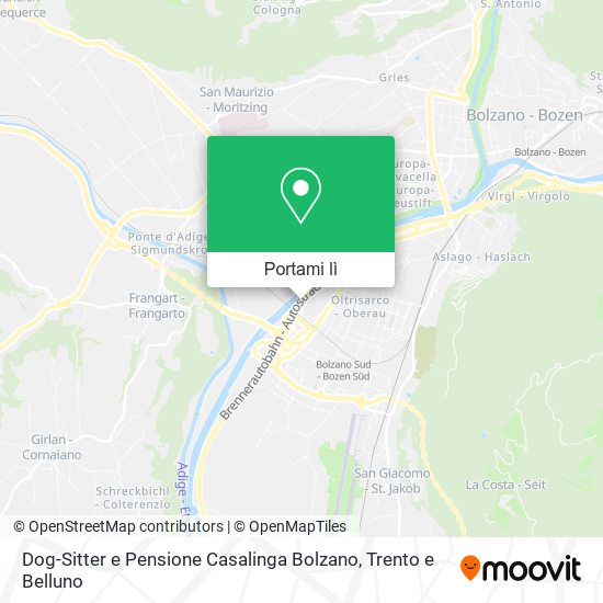 Mappa Dog-Sitter e Pensione Casalinga Bolzano