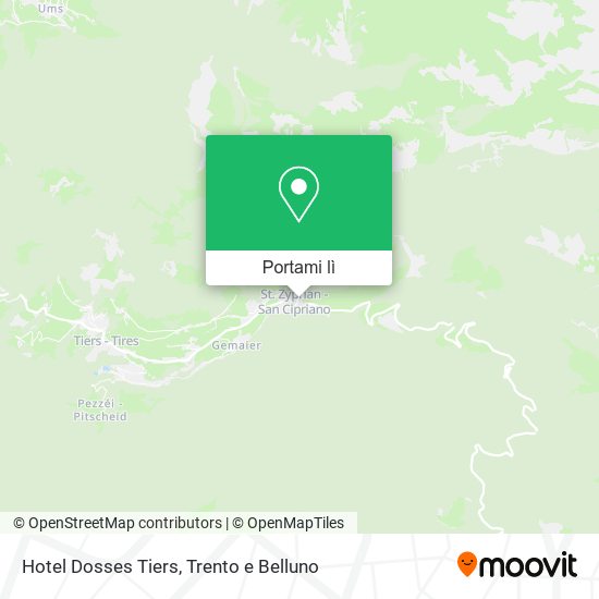 Mappa Hotel Dosses Tiers