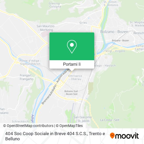 Mappa 404 Soc Coop Sociale in Breve 404 S.C.S.