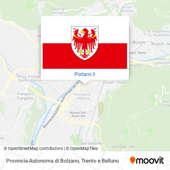 Mappa Provincia Autonoma di Bolzano