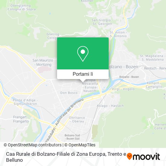 Mappa Caa Rurale di Bolzano-Filiale di Zona Europa