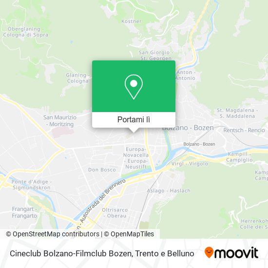Mappa Cineclub Bolzano-Filmclub Bozen