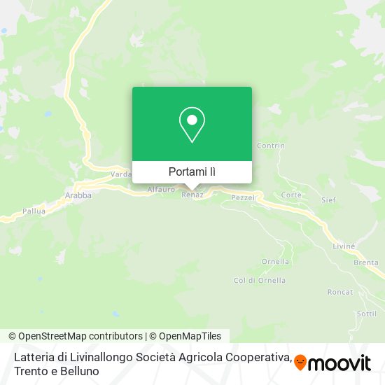 Mappa Latteria di Livinallongo Società Agricola Cooperativa