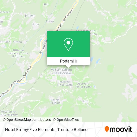 Mappa Hotel Emmy-Five Elements