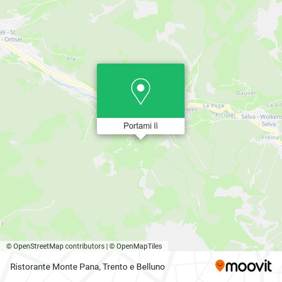 Mappa Ristorante Monte Pana