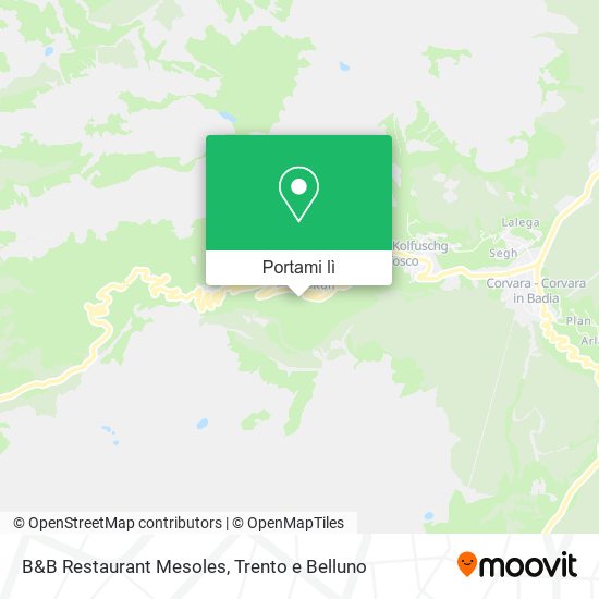 Mappa B&B Restaurant Mesoles