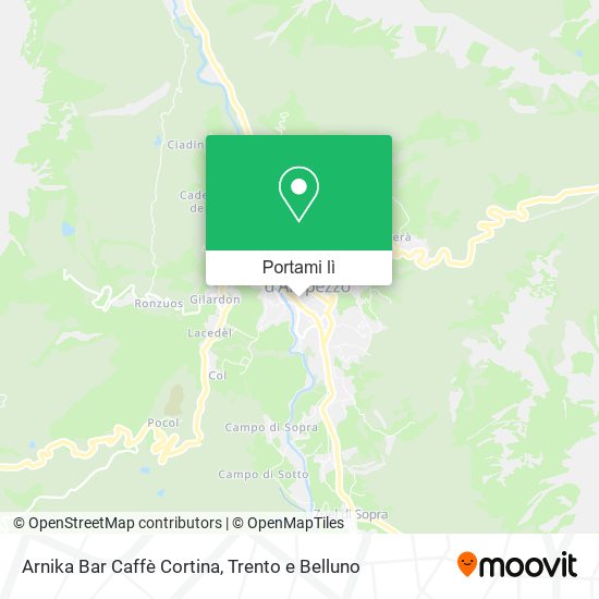 Mappa Arnika Bar Caffè Cortina