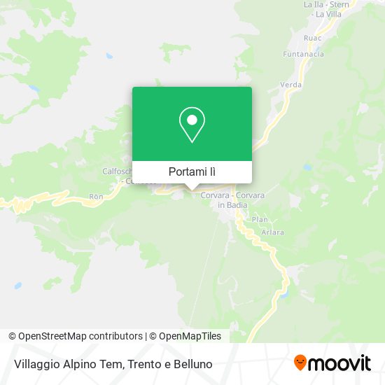 Mappa Villaggio Alpino Tem