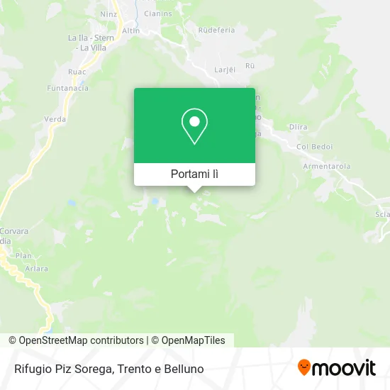 Mappa Rifugio Piz Sorega