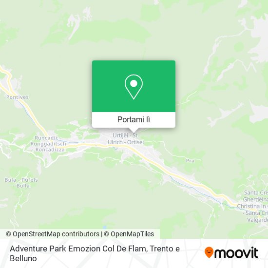 Mappa Adventure Park Emozion Col De Flam