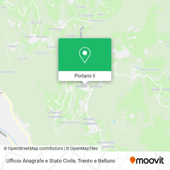 Mappa Ufficio Anagrafe e Stato Civile