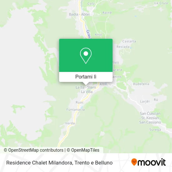 Mappa Residence Chalet Milandora