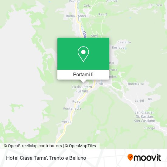 Mappa Hotel Ciasa Tama'