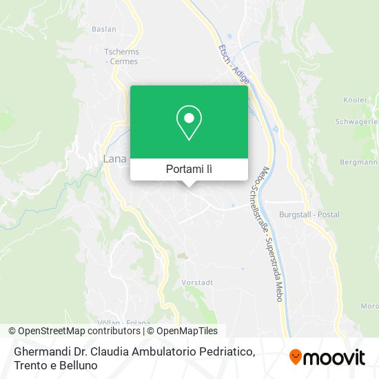 Mappa Ghermandi Dr. Claudia Ambulatorio Pedriatico