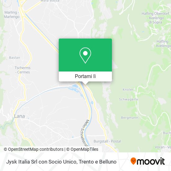 Mappa Jysk Italia Srl con Socio Unico