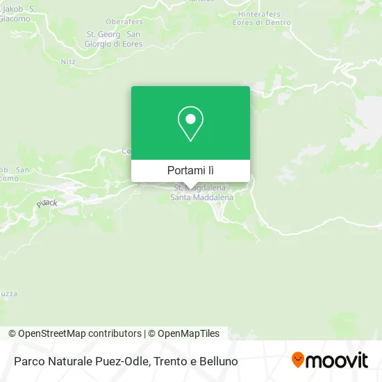 Mappa Parco Naturale Puez-Odle