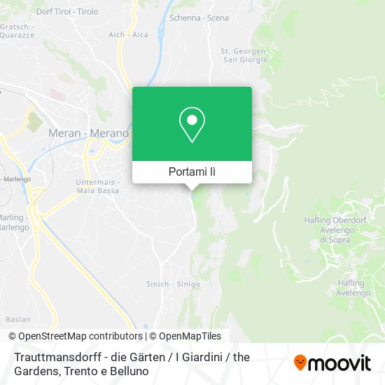 Mappa Trauttmansdorff - die Gärten / I Giardini / the Gardens