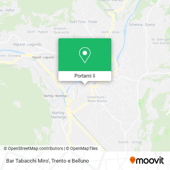 Mappa Bar Tabacchi Miro'