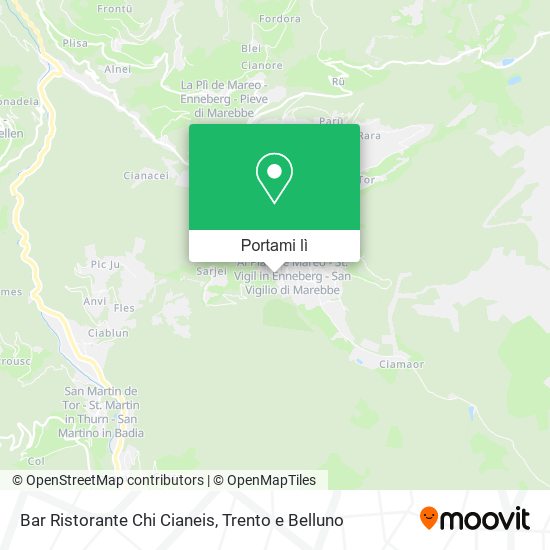 Mappa Bar Ristorante Chi Cianeis