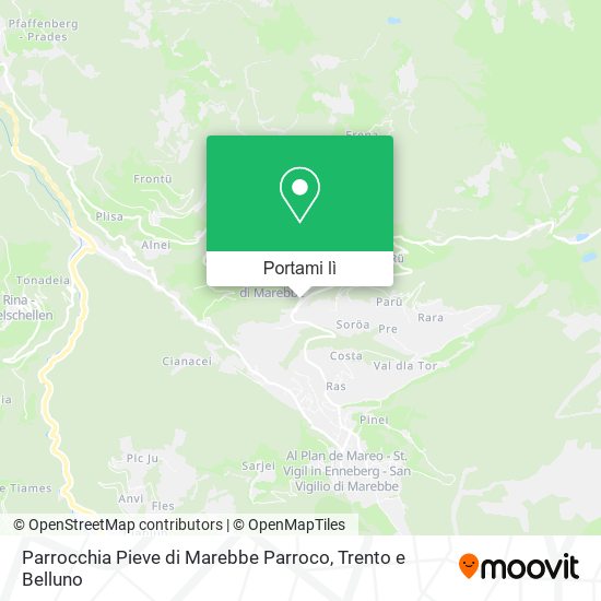 Mappa Parrocchia Pieve di Marebbe Parroco