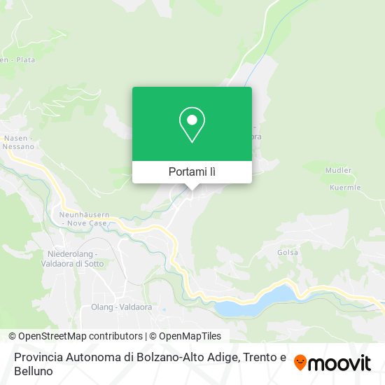 Mappa Provincia Autonoma di Bolzano-Alto Adige