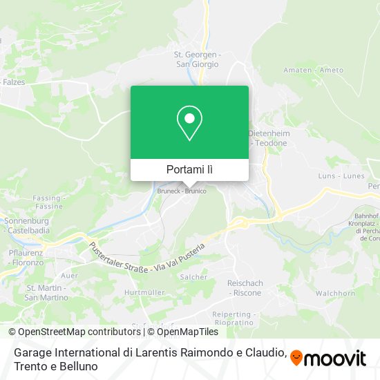 Mappa Garage International di Larentis Raimondo e Claudio