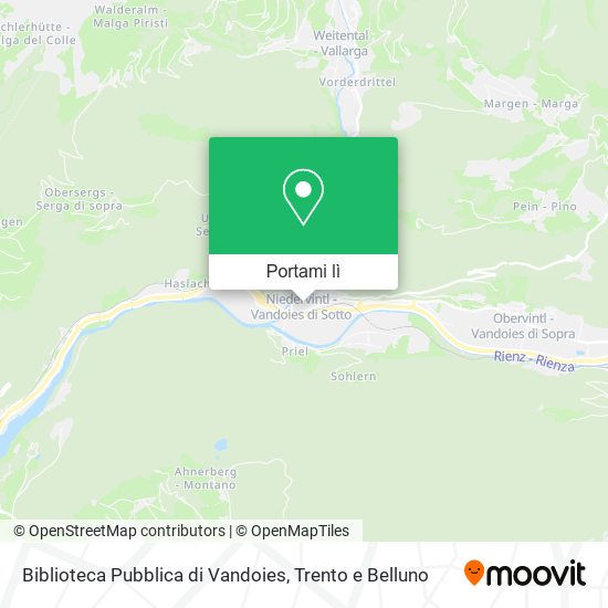 Mappa Biblioteca Pubblica di Vandoies