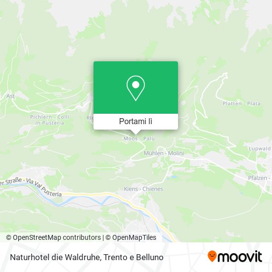Mappa Naturhotel die Waldruhe