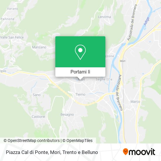Mappa Piazza Cal di Ponte, Mori